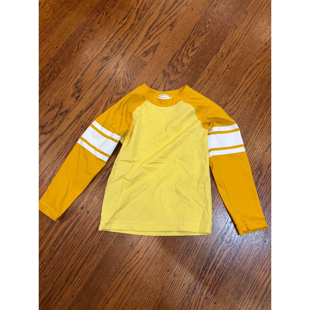 Hanna Andersson Kids Yellow Long Sleeve Rash Guard Swim Shirt Size 100 US 4
